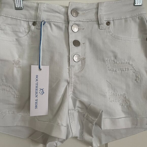 Southern Tide Shorts Adult 24W White Sophia Popsicle 2.5" Chino Casual Womens - Picture 7 of 15